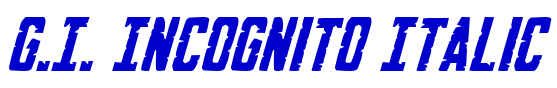 G.I. Incognito Italic шрифт